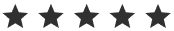 Five black stars arranged horizontally, representing a five-star rating for Parker Dentistry.